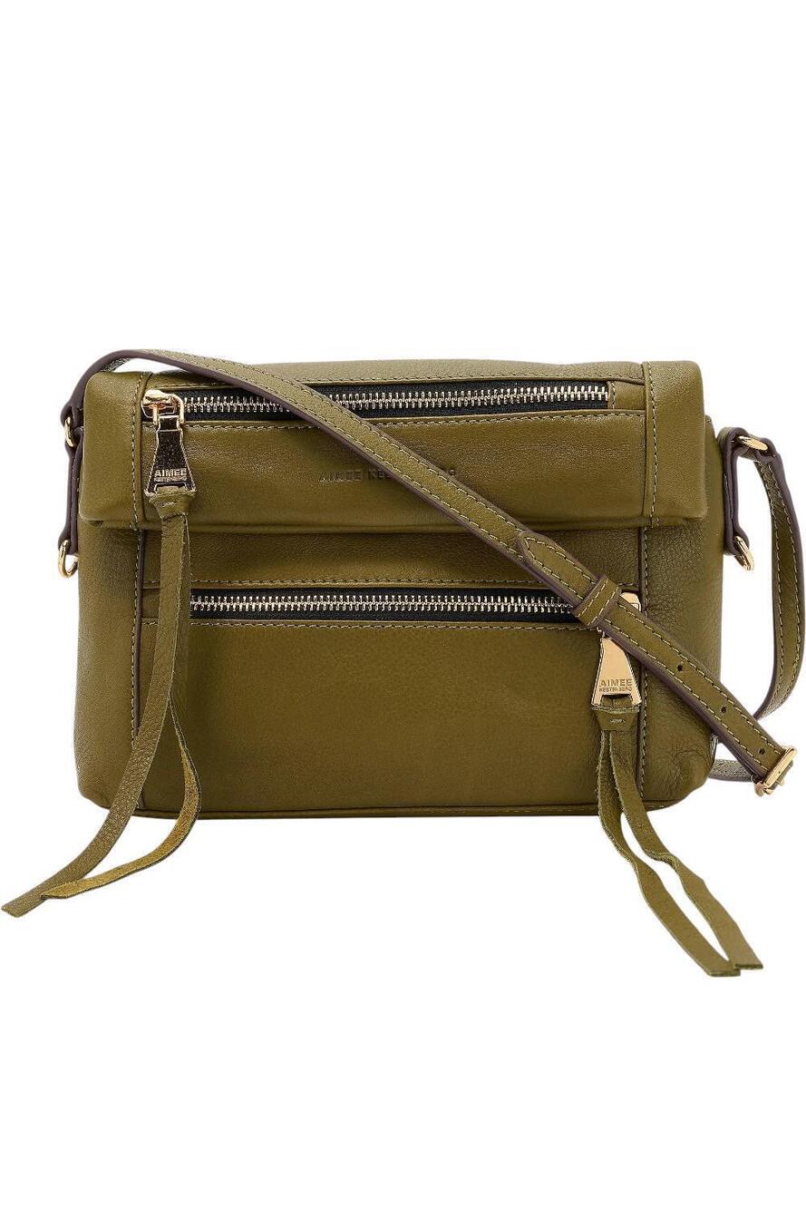 Aimee Kestenberg Crosstown Double Entry Crossbody Kelp